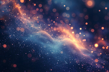 Wall Mural - abstract blue, purple and pink glitter lights background. night sky with stars. gradient blue and pu