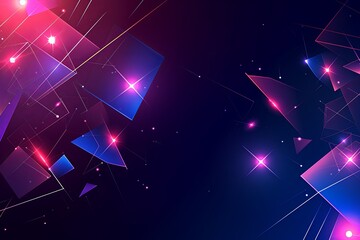 Wall Mural - red and blue futuristic background with many shapes, in the style of dark blue and violet, play with