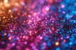 Abstract blue, purple, gold and pink glitter lights background. Unicorn. Circle blurred bokeh. Romantic backdrop for Valentines day, women's day, holiday or event