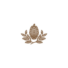 Sticker - Cacao logo vector icon design template