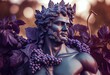 Statue of the God of the Grape-harvest, Bacchus, Dionysus. Illustration. generative ai
