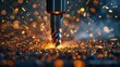 © photolas - High-Speed Metal Drilling Captured With Sparks Flying