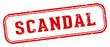 scandal stamp. scandal rectangular stamp on white background