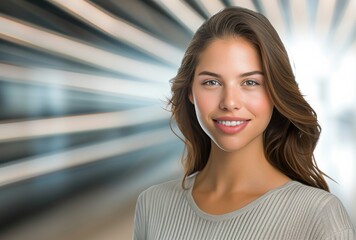 Wall Mural - Portrait of beautiful young woman