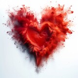 Fototapeta Koty - heart made of paint splashes