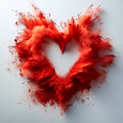 Wall Mural - heart made of paint splashes