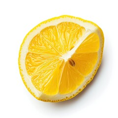 Wall Mural - Top View of Ripe Wedge of Yellow Lemon