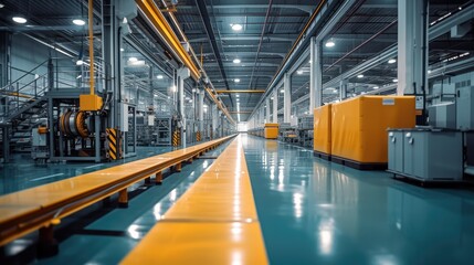 Poster - A large industrial group is producing high-quality products to meet market demand. Generative AI.