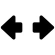 horizontal expand arrow vector glyph icon