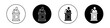 Witness Icon Set. Witness expert legal logo vector symbol in a black filled and outlined style. Truthful Testimony Sign.