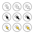 © Lunaraa - Click icon set vector. pointer arrow sign and symbol. cursor icon