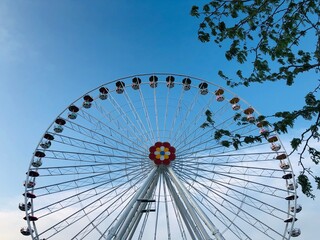 Wall Mural - ferris wheel against sky