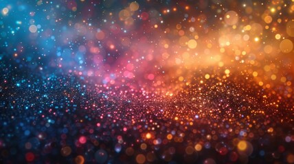 Wall Mural - AI generated illustration of vibrant and sparkling bokeh background