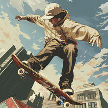 Skateboard Dreams An Illustration Of Freedom On Four Wheels