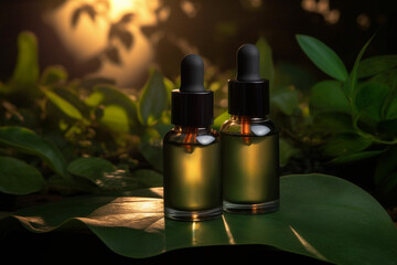 Twin Dropper Bottles in Sun-Kissed Foliage