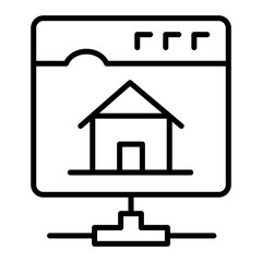 Index Page shortcut vector outline design, Web design and Development symbol, user interface or graphic sign, website builder stock illustration, Homepage or Landing Page Signage concept