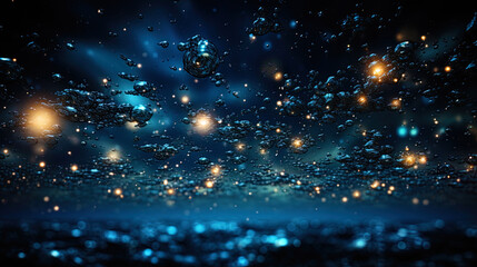 Wall Mural - The boundless expanses of space, where the darkness of the night sky is decorated with sparkling s