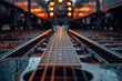Train Traveling Across Guitar Strings
