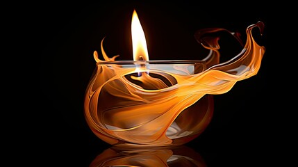 Canvas Print - warmth candle flame transparent