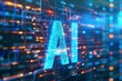 「AI」の文字が入ったグラフィック（テクノロジー・生成AI・人工知能・機械学習）