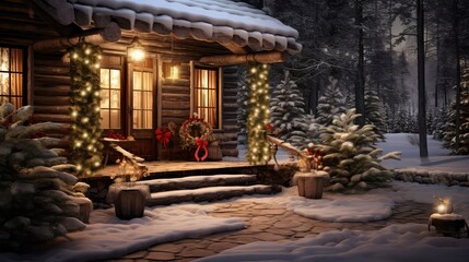 Poster - winter rustic holiday backgrounds