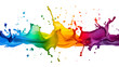 © Oksana - Abstract rainbow colorful paint splash isolated on white background