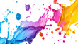 © Oksana - Abstract rainbow colorful paint splash isolated on white background