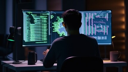 Programmers sit in front of the computer and write the source code and make changes to it