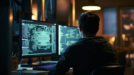 Programmers sit in front of the computer and write the source code and make changes to it