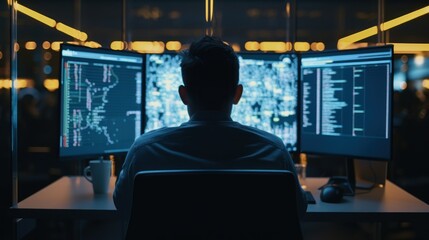 Programmers sit in front of the computer and write the source code and make changes to it