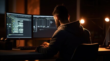 Programmers sit in front of the computer and write the source code and make changes to it