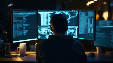 Programmers sit in front of the computer and write the source code and make changes to it