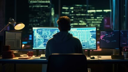 Programmers sit in front of the computer and write the source code and make changes to it