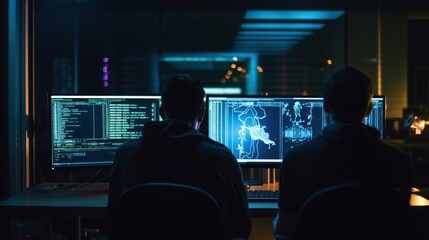 Programmers sit in front of the computer and write the source code and make changes to it