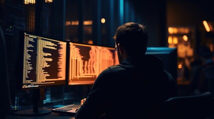 Programmers sit in front of the computer and write the source code and make changes to it