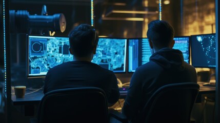 Programmers sit in front of the computer and write the source code and make changes to it