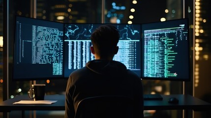 Programmers sit in front of the computer and write the source code and make changes to it