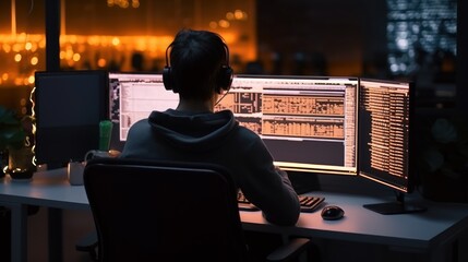 Programmers sit in front of the computer and write the source code and make changes to it