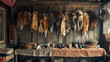 Rustic Trade: An Animal Skin Store in a Cold Asian Village