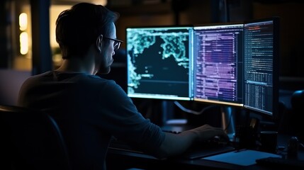 Programmers sit in front of the computer and write the source code and make changes to it