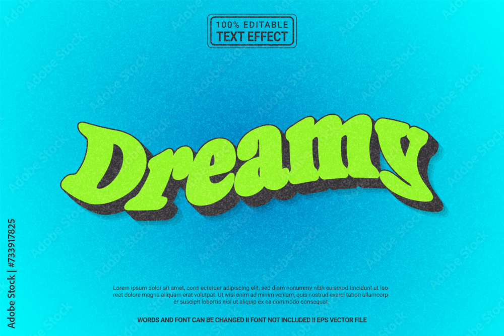 Editable text effect Dreamy 3d cartoon template style modern premium ...