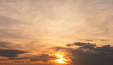 Fototapeta Zachód słońca - Beautiful bright  sunset sky with clouds. Nature sky  background.