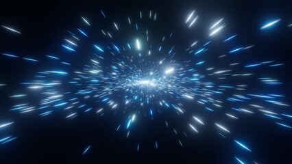 Wall Mural - flying through space in speed of light