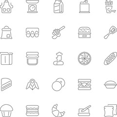 food business and icon set