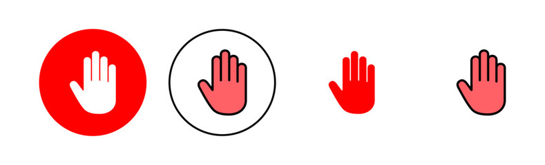 Hand icon set illustration. hand sign and symbol. hand gesture