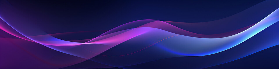 Wall Mural - abstract blue and purple waves on a dark background for modern design