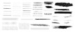 © Ibrahim - Collection of vector grunge brush strokes isolated on white. Vector illustration.