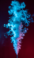 Wall Mural - smoke in blue color