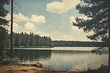 © Riva - Forest lake with vintage photo effects