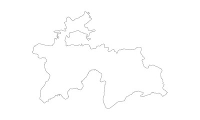 Naklejka na meble Map of Tajikistan